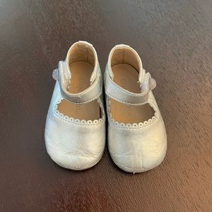 Elephantito Silver Leather Mary Jane 2 baby shoe